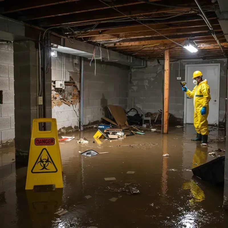 Flooded Basement Electrical Hazard in Millwood, WA Property